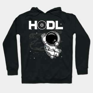 HODL Astronaut Cardano ADA Coin To The Moon Crypto Token Cryptocurrency Blockchain Wallet Birthday Gift For Men Women Kids Hoodie